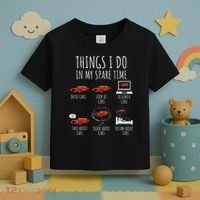 Things I Do In My Spare Time Funny Car Enthusiast Car Lover Toddler T-Shirt thumb 3