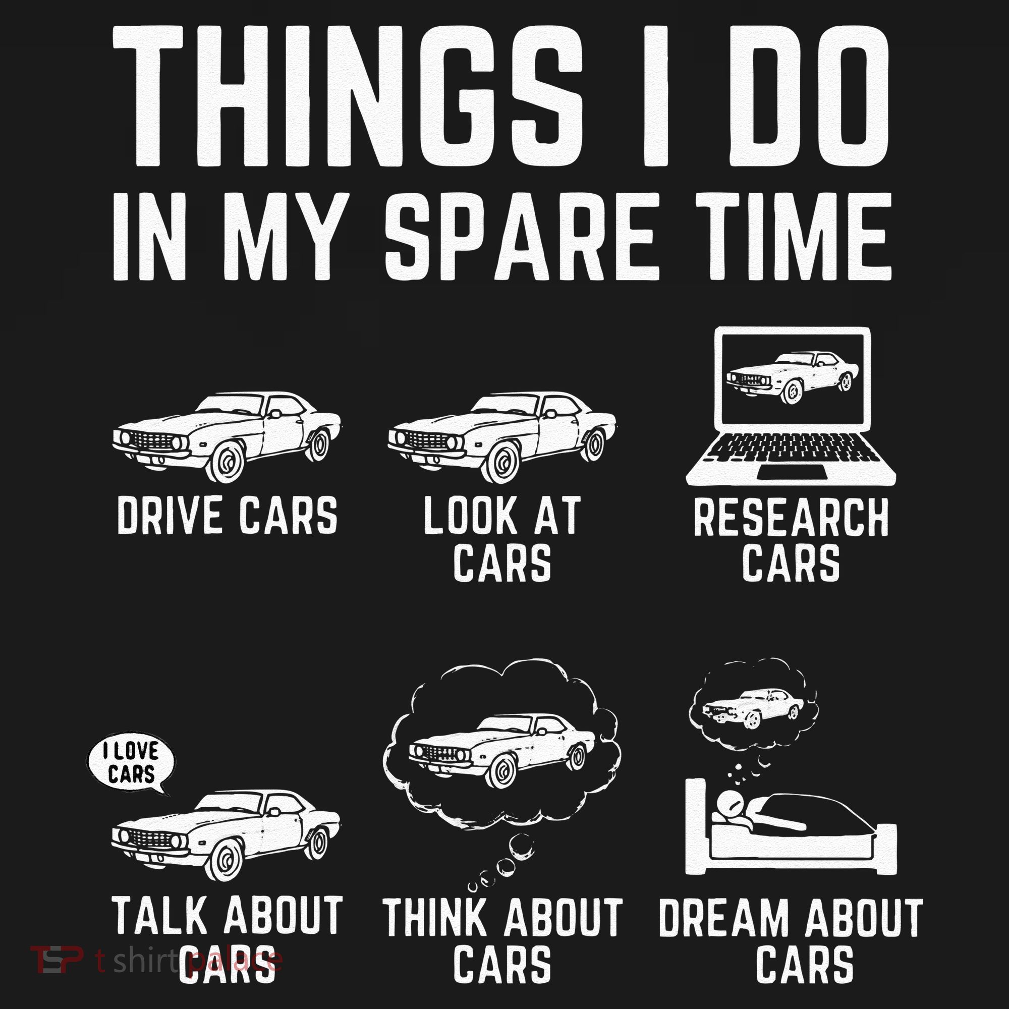 Things I Do In My Spare Time Funny Car Guy Car Enthusiast Women's Tank Top