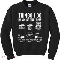 Things I Do In My Spare Time Funny Car Guy Car Enthusiast Kids Sweatshirt thumb 0