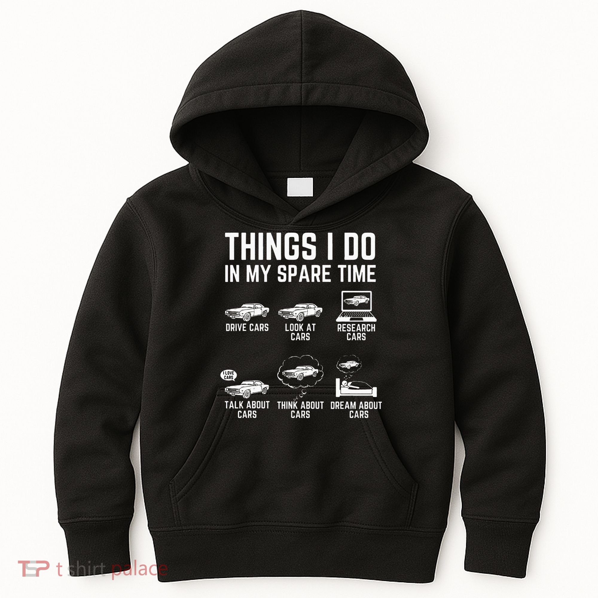 Things I Do In My Spare Time Funny Car Guy Car Enthusiast Kids Hoodie