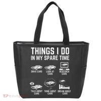 Things I Do In My Spare Time Funny Car Guy Car Enthusiast Tote Bag thumb 0