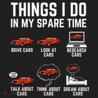 Things I Do In My Spare Time Funny Car Enthusiast Car Lover Beanie thumb 2