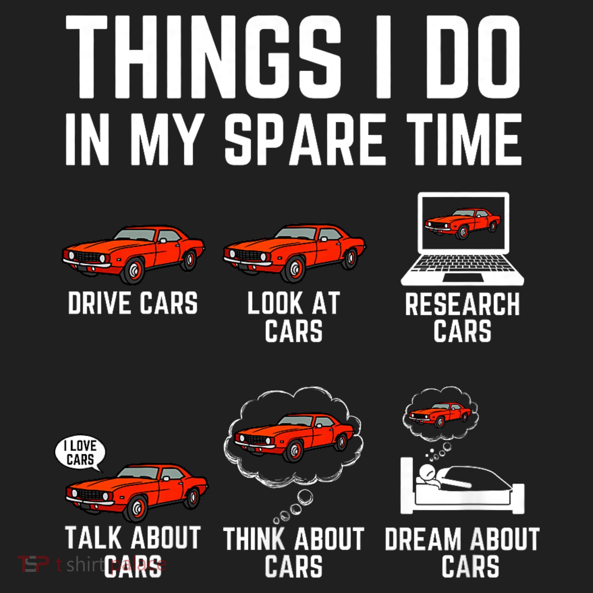 Things I Do In My Spare Time Funny Car Enthusiast Car Lover Hat
