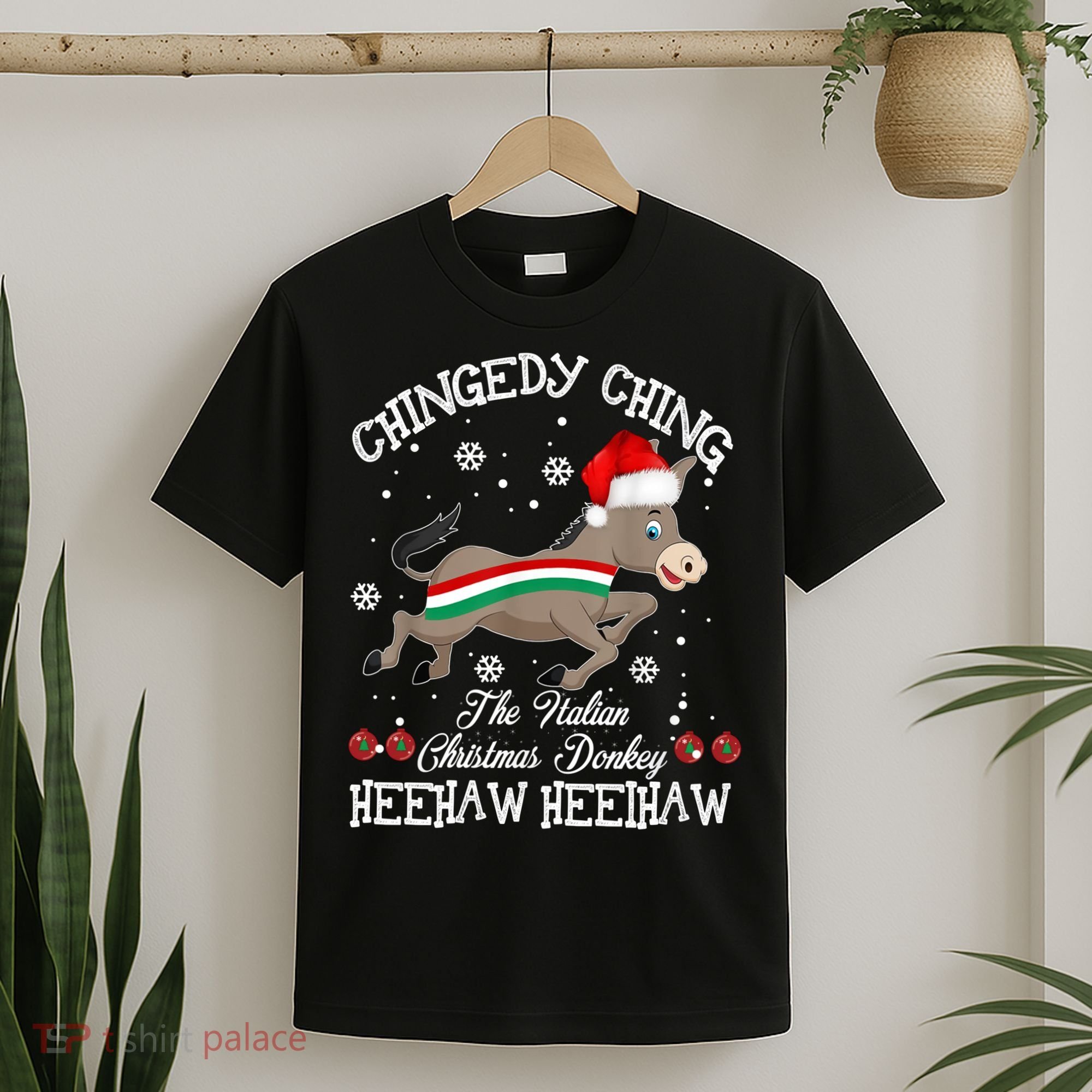 The Italian Donkey Christmas Chingedy Ching Dominick Donkey Xmas T-Shirt