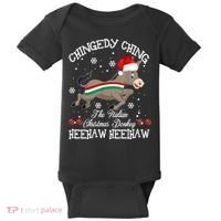 The Italian Donkey Christmas Chingedy Ching Dominick Donkey Xmas Baby Bodysuit thumb 0