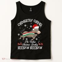 The Italian Donkey Christmas Chingedy Ching Dominick Donkey Xmas Tank Top thumb 2