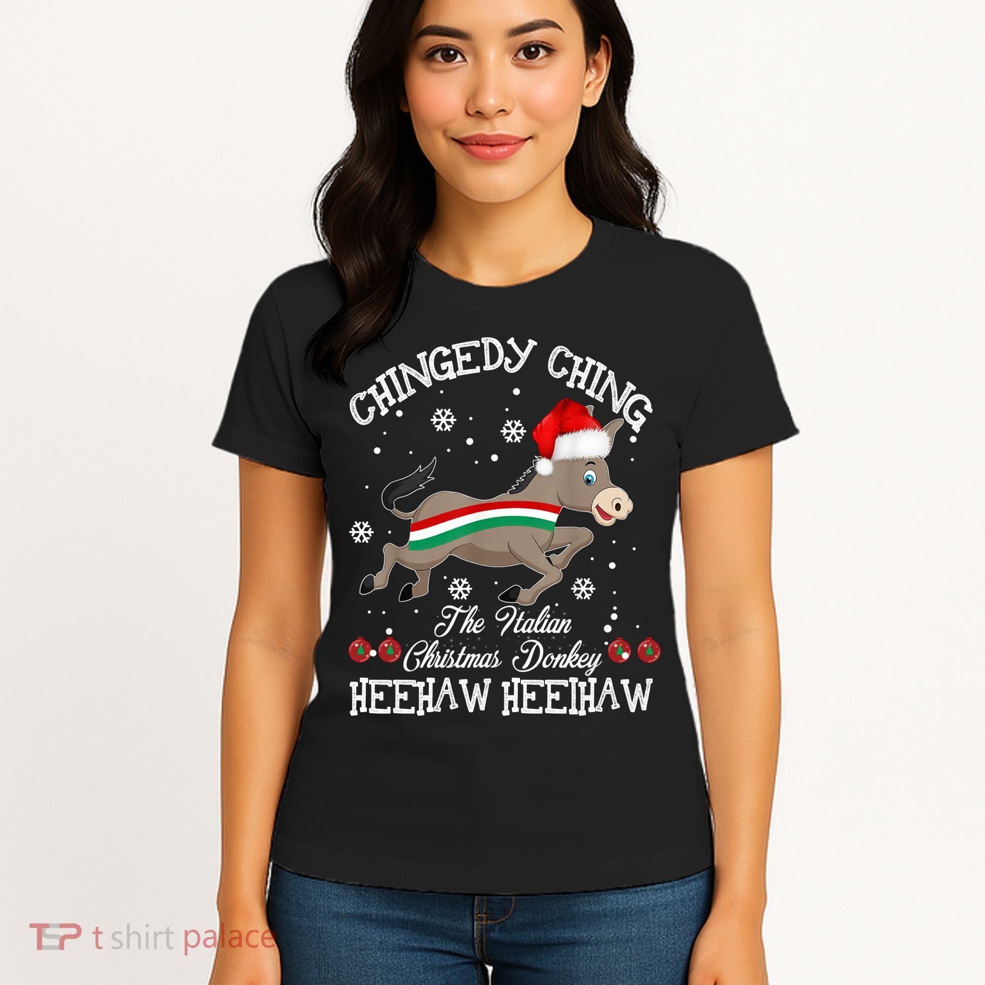 The Italian Donkey Christmas Chingedy Ching Dominick Donkey Xmas Women's T-Shirt