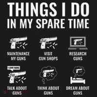 Things I Do In My Spare Time Funny Gun Lover Gun Enthusiast Women's Hoodie thumb 2