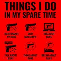 Things I Do In My Spare Time Funny Gun Lover Gun Enthusiast Santa Hat thumb 1