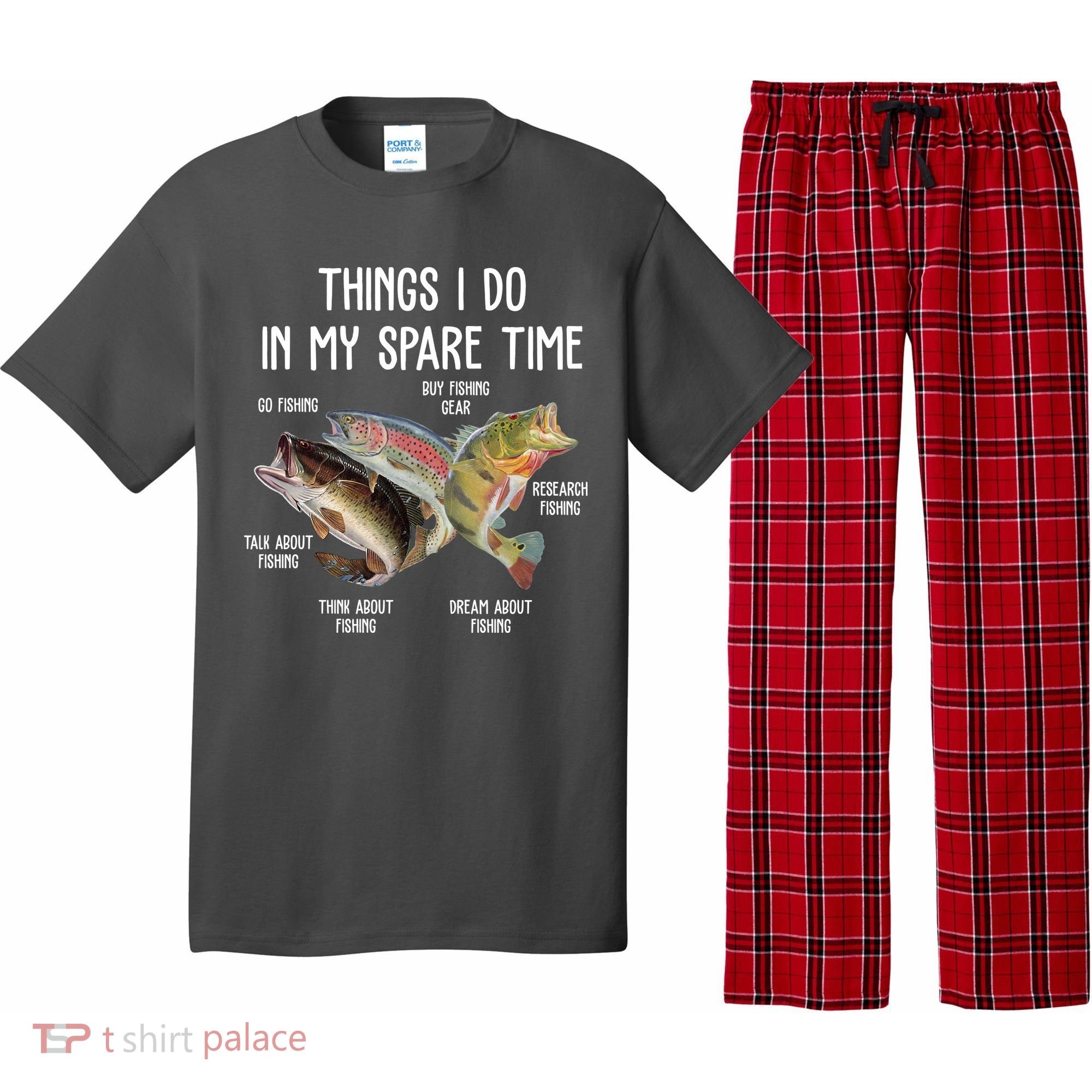 Thing I Do In My Spare Time Fishing Funny Pajama Set