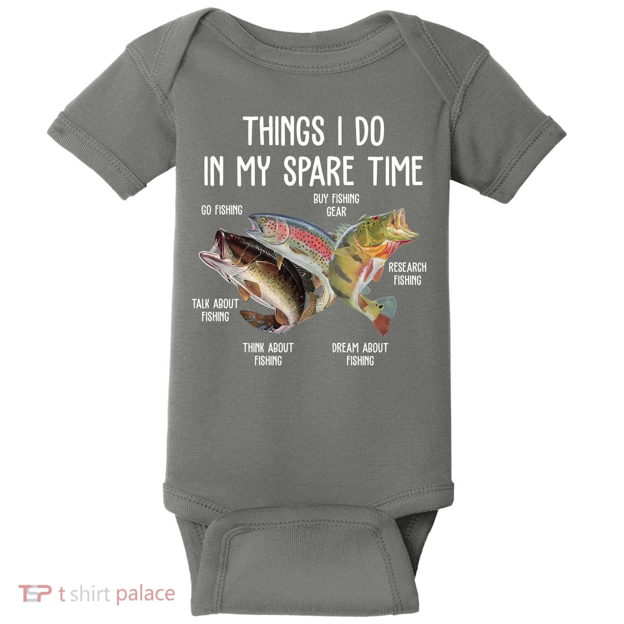 Thing I Do In My Spare Time Fishing Funny Baby Bodysuit