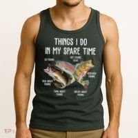 Thing I Do In My Spare Time Fishing Funny Tank Top thumb 3