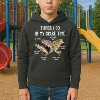 Thing I Do In My Spare Time Fishing Funny Kids Hoodie thumb 2