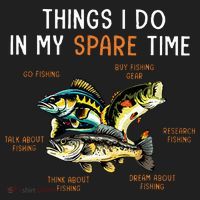 Things I Do In My Spare Time Funny Fishing Things Women's Sweatshirt thumb 2