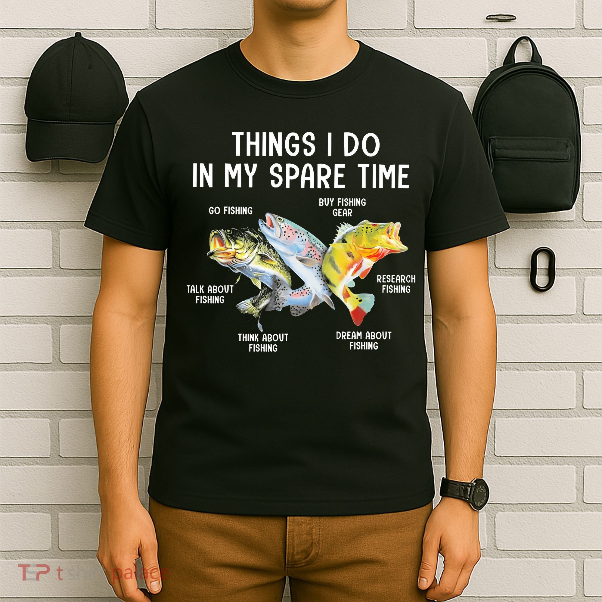 Things I Do In My Spare Time Funny Fishing T-Shirt