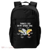 Things I Do In My Spare Time Funny Fishing Backpack thumb 0