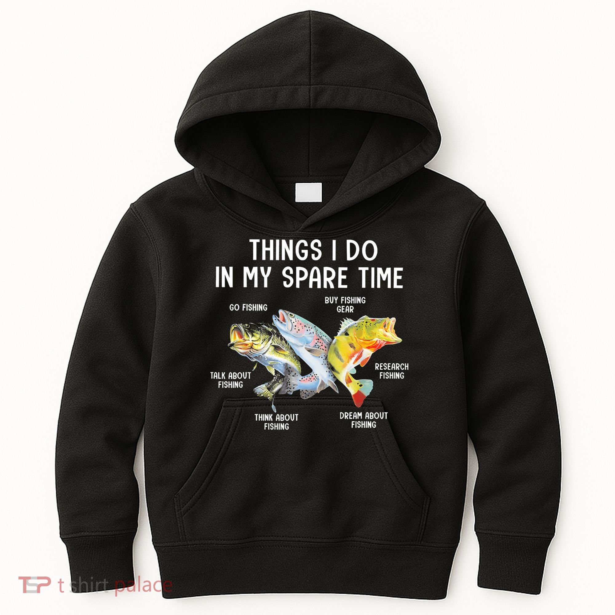 Things I Do In My Spare Time Funny Fishing Kids Hoodie