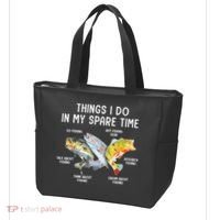 Things I Do In My Spare Time Funny Fishing Tote Bag thumb 3