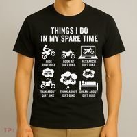 Things I Do In My Spare Time Funny Dirt Bike Motocross Biker T-Shirt thumb 3