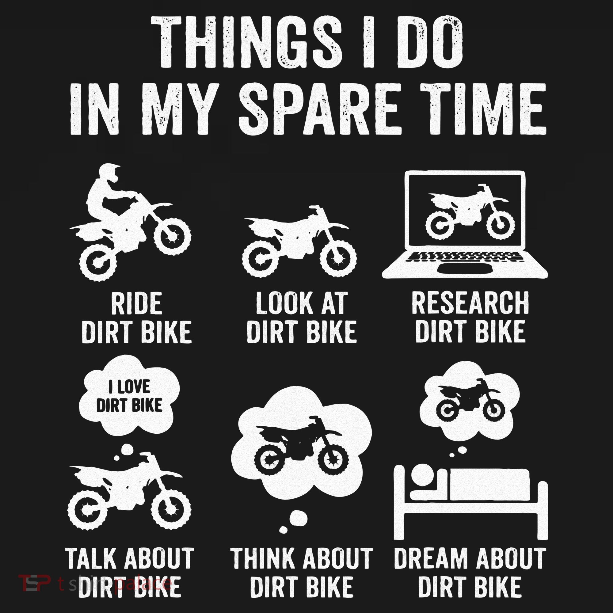 Things I Do In My Spare Time Funny Dirt Bike Motocross Biker Women's Hoodie