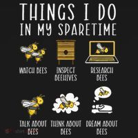 Things I Do In My Spare Time Beekeeper Beekeeping Apiarist T-Shirt thumb 7