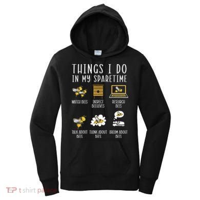 Things I Do In My Spare Time Beekeeper Beekeeping Apiarist Women's Hoodie