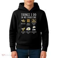 Things I Do In My Spare Time Beekeeper Beekeeping Apiarist Kids Hoodie thumb 4