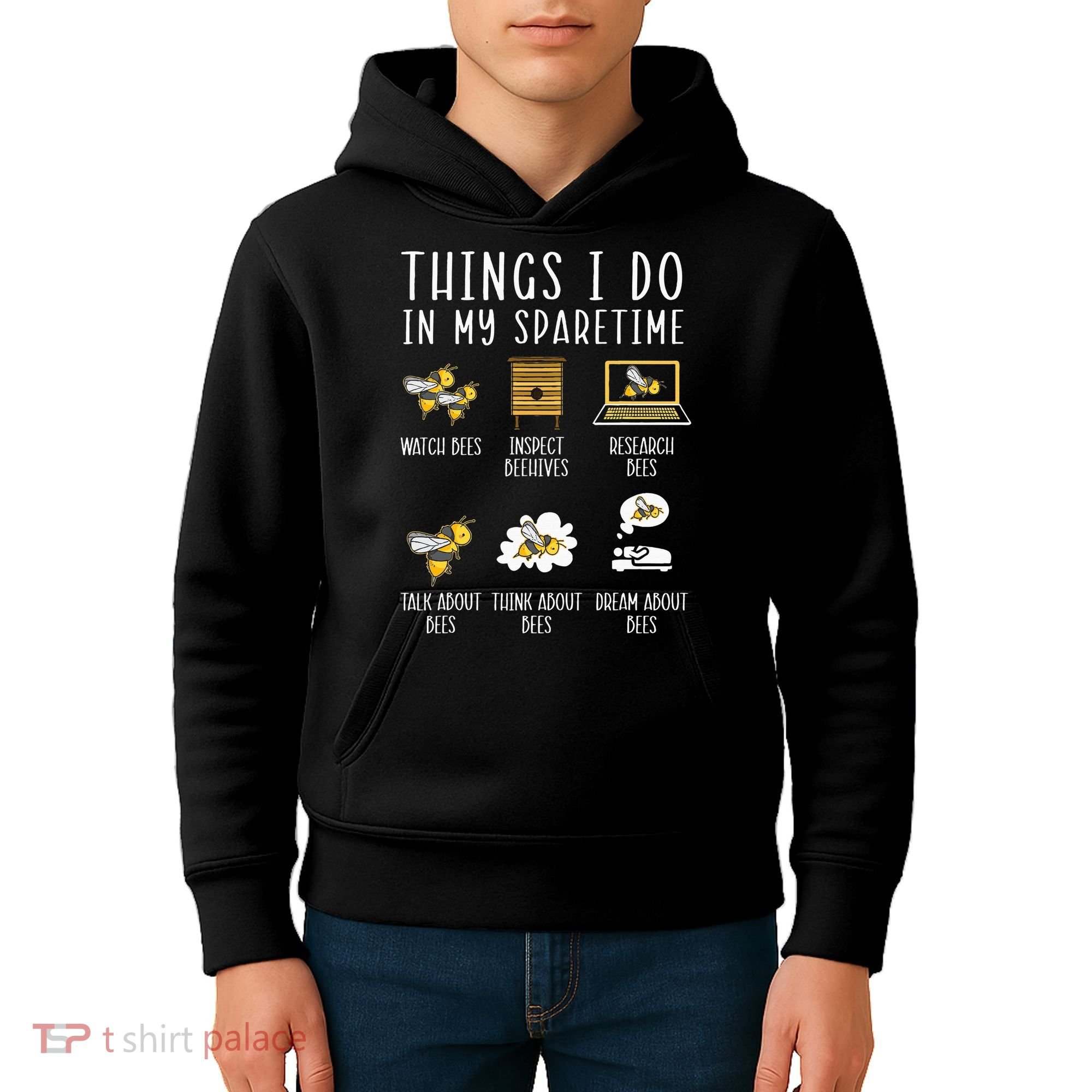 Things I Do In My Spare Time Beekeeper Beekeeping Apiarist Kids Hoodie