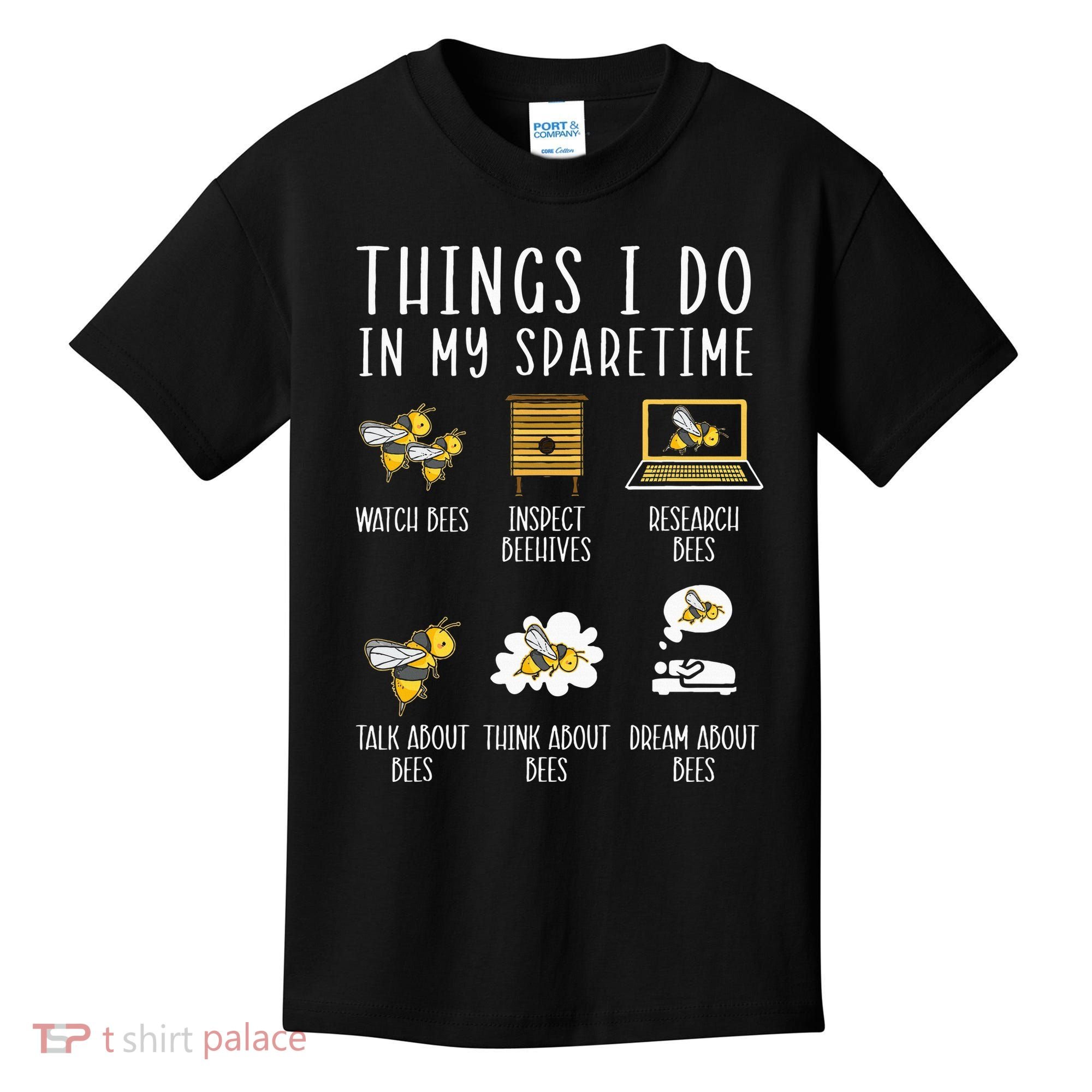 Things I Do In My Spare Time Beekeeper Beekeeping Apiarist Kids T-Shirt