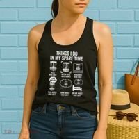 Things I Do In My Spare Time Disc Golf funny Gift Player Women's Tank Top thumb 2