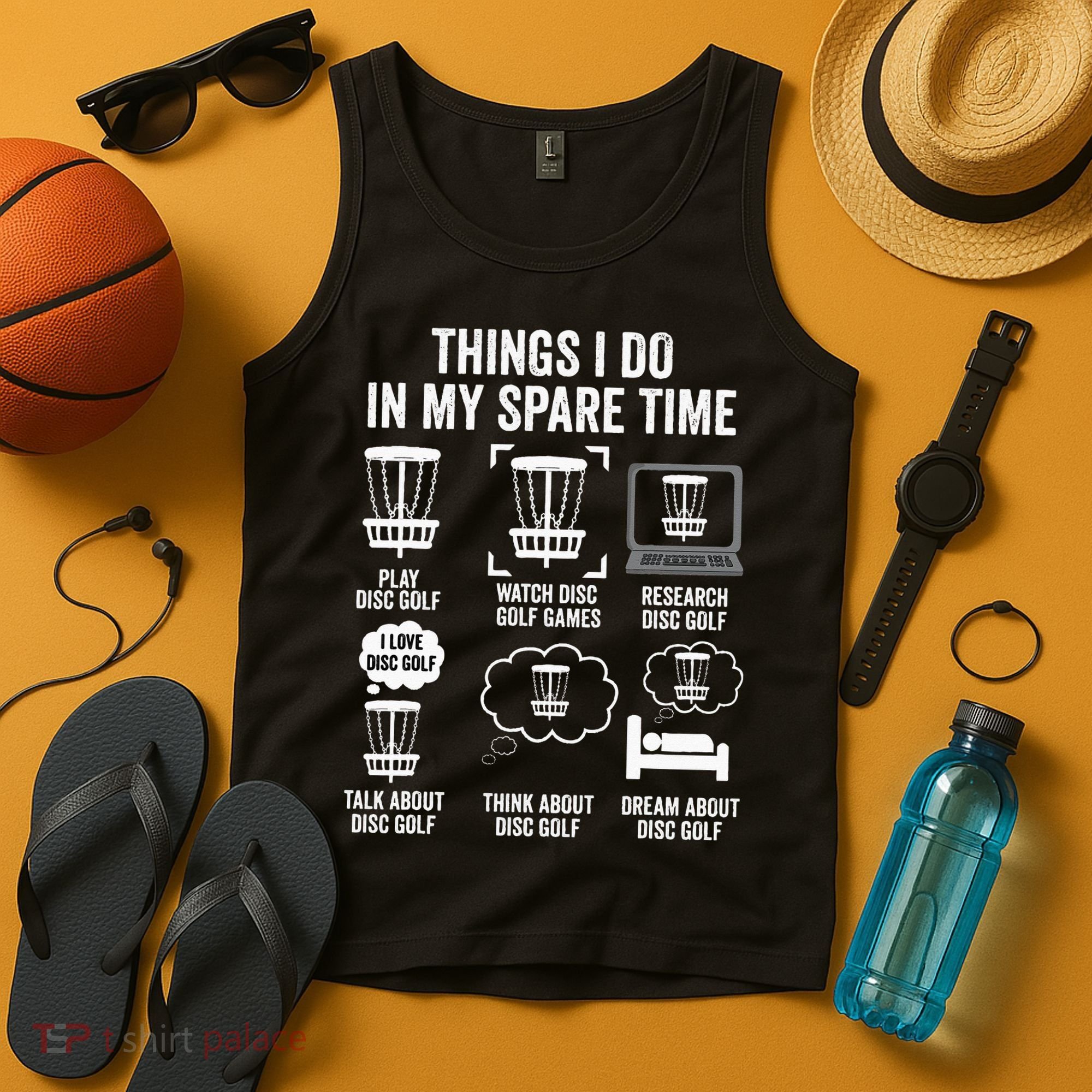 Things I Do In My Spare Time Disc Golf funny Gift Player Tank Top
