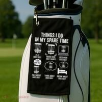 Things I Do In My Spare Time Disc Golf funny Gift Player Golf Towel thumb 2