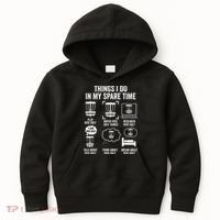 Things I Do In My Spare Time Disc Golf funny Gift Player Kids Hoodie thumb 0
