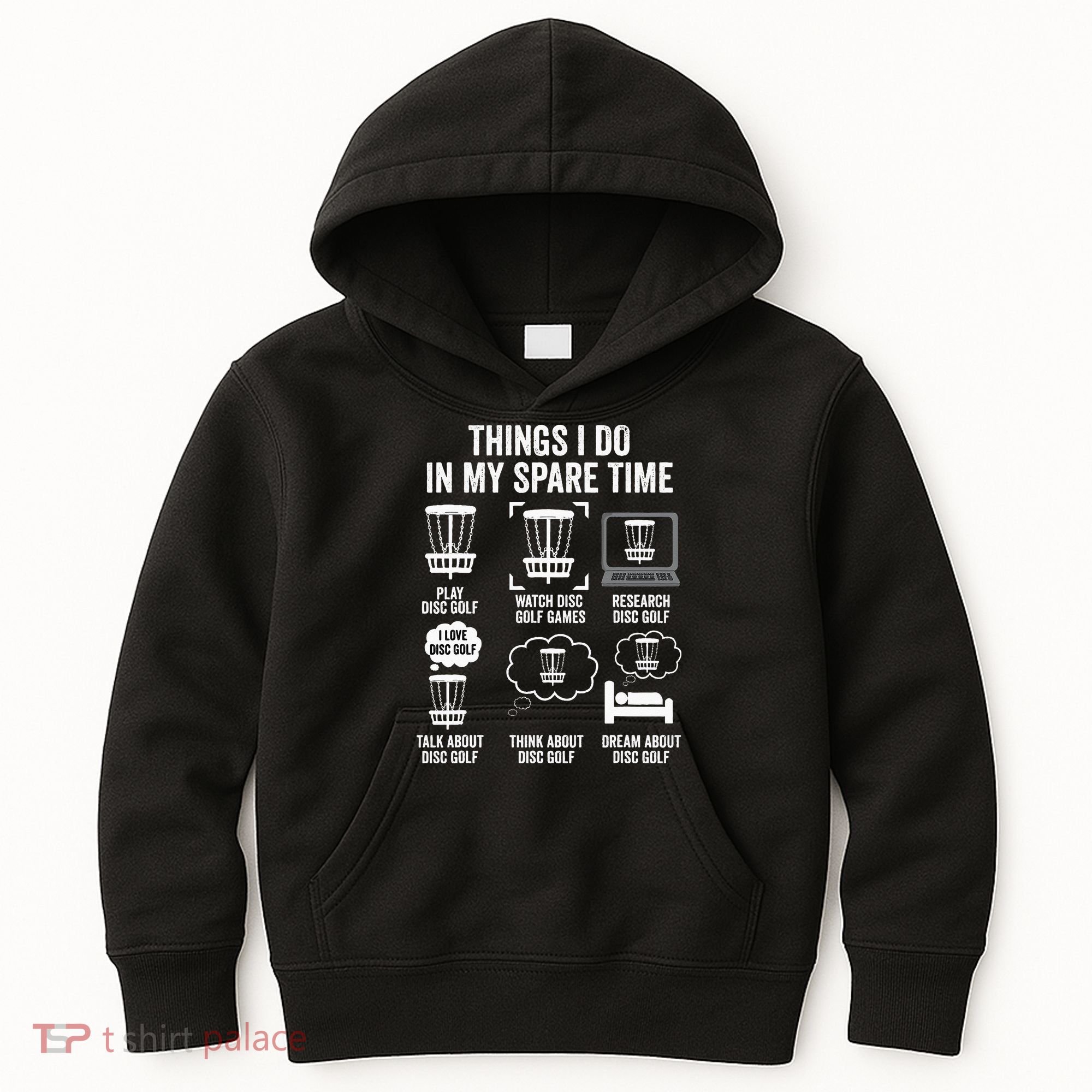 Things I Do In My Spare Time Disc Golf funny Gift Player Kids Hoodie