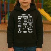 Things I Do In My Spare Time Disc Golf funny Gift Player Kids Hoodie thumb 3