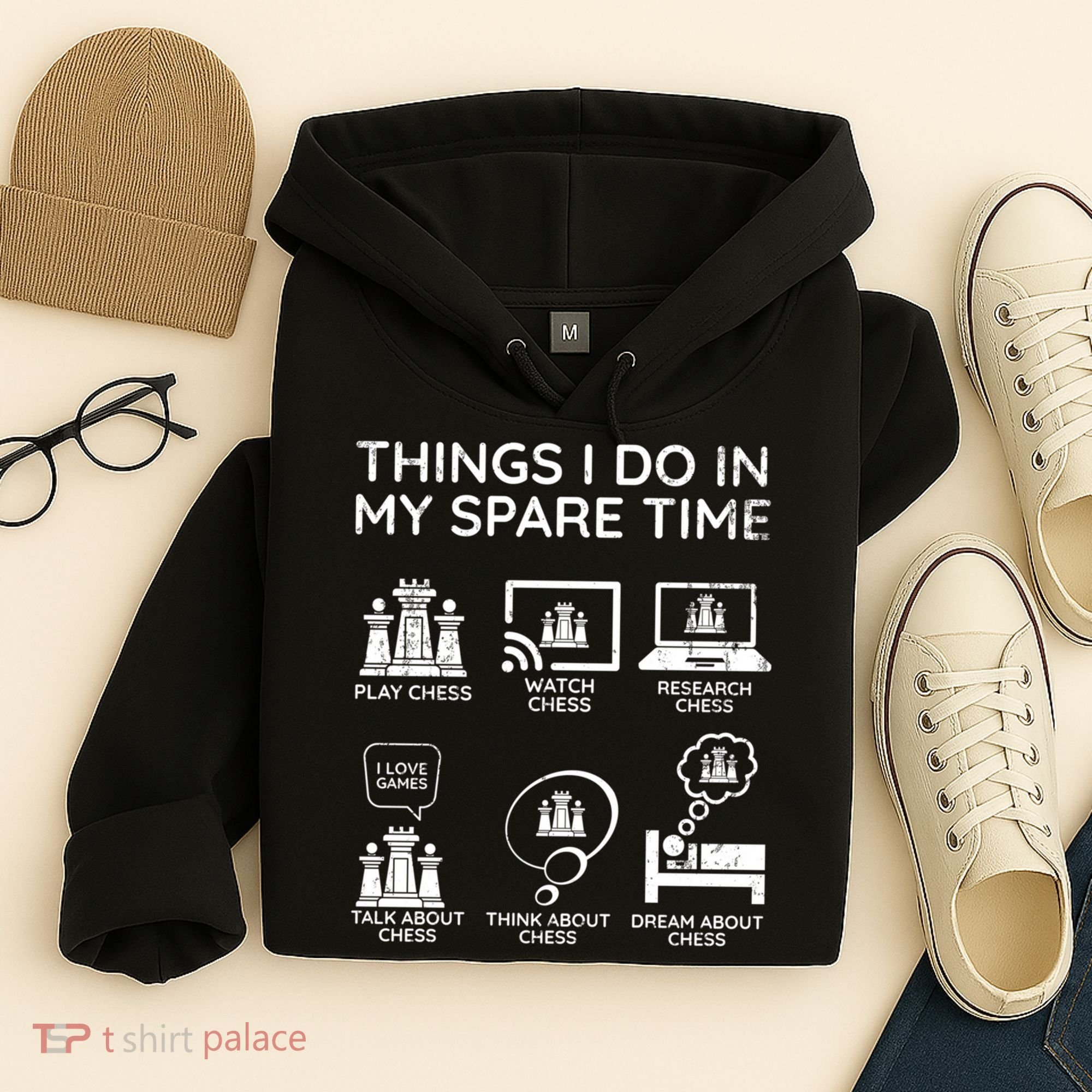 Things I Do In My Spare Time Chess Player Hoodie