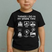 Things I Do In My Spare Time Chess Player Toddler T-Shirt thumb 2