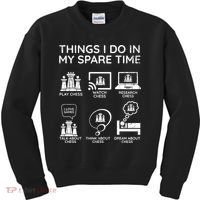 Things I Do In My Spare Time Chess Player Kids Sweatshirt thumb 0