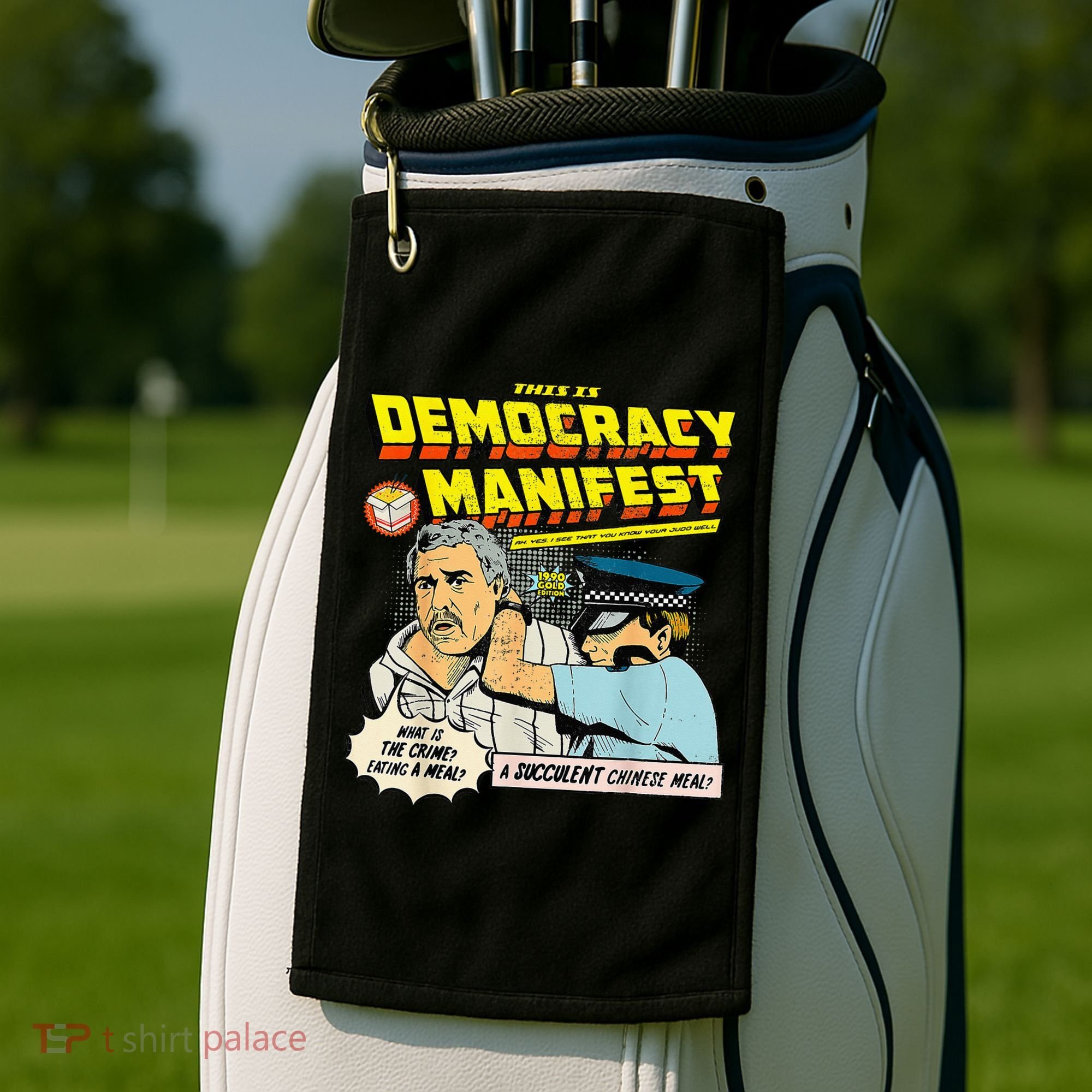 This Is Democracy Manifest Golf Towel