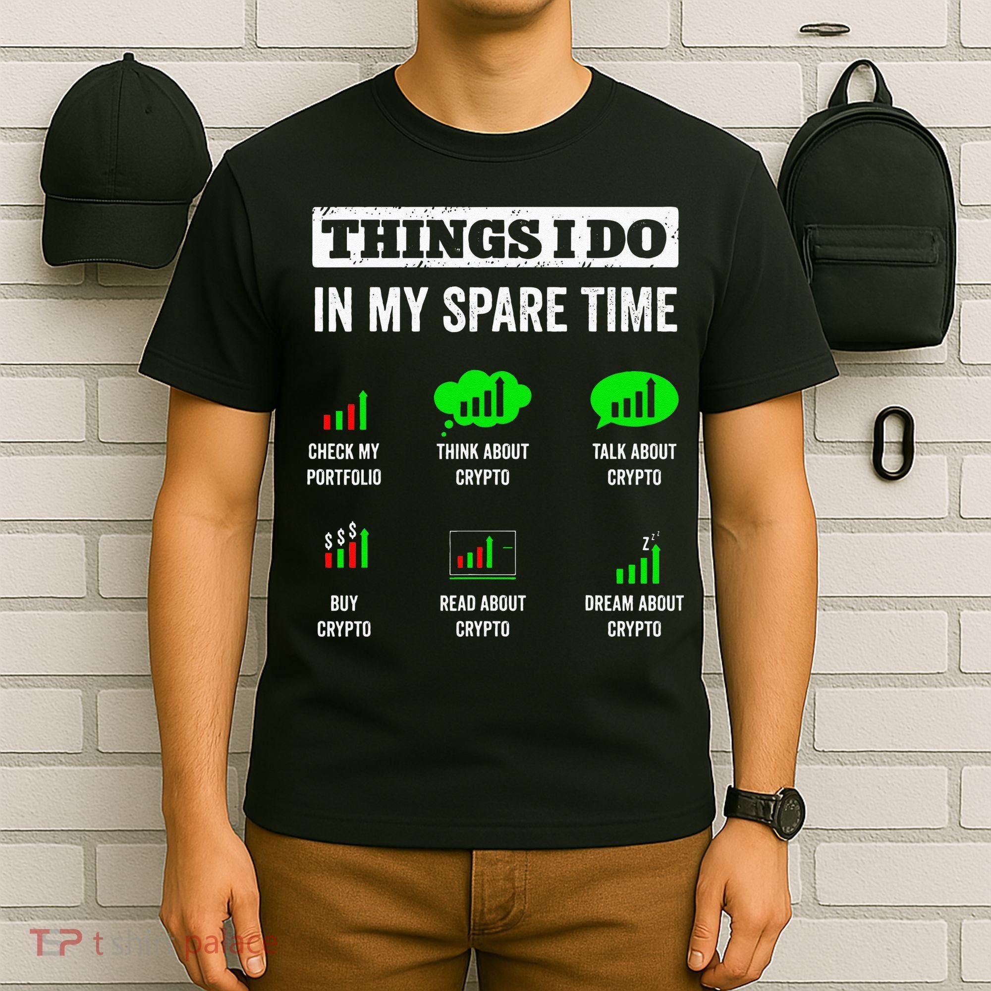 Things I Do In My Spare Time Trading Funny Crypto Investing T-Shirt