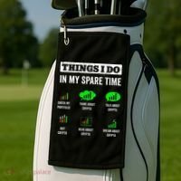 Things I Do In My Spare Time Trading Funny Crypto Investing Golf Towel thumb 2