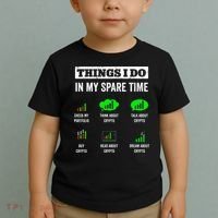 Things I Do In My Spare Time Trading Funny Crypto Investing Toddler T-Shirt thumb 2
