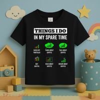 Things I Do In My Spare Time Trading Funny Crypto Investing Toddler T-Shirt thumb 3