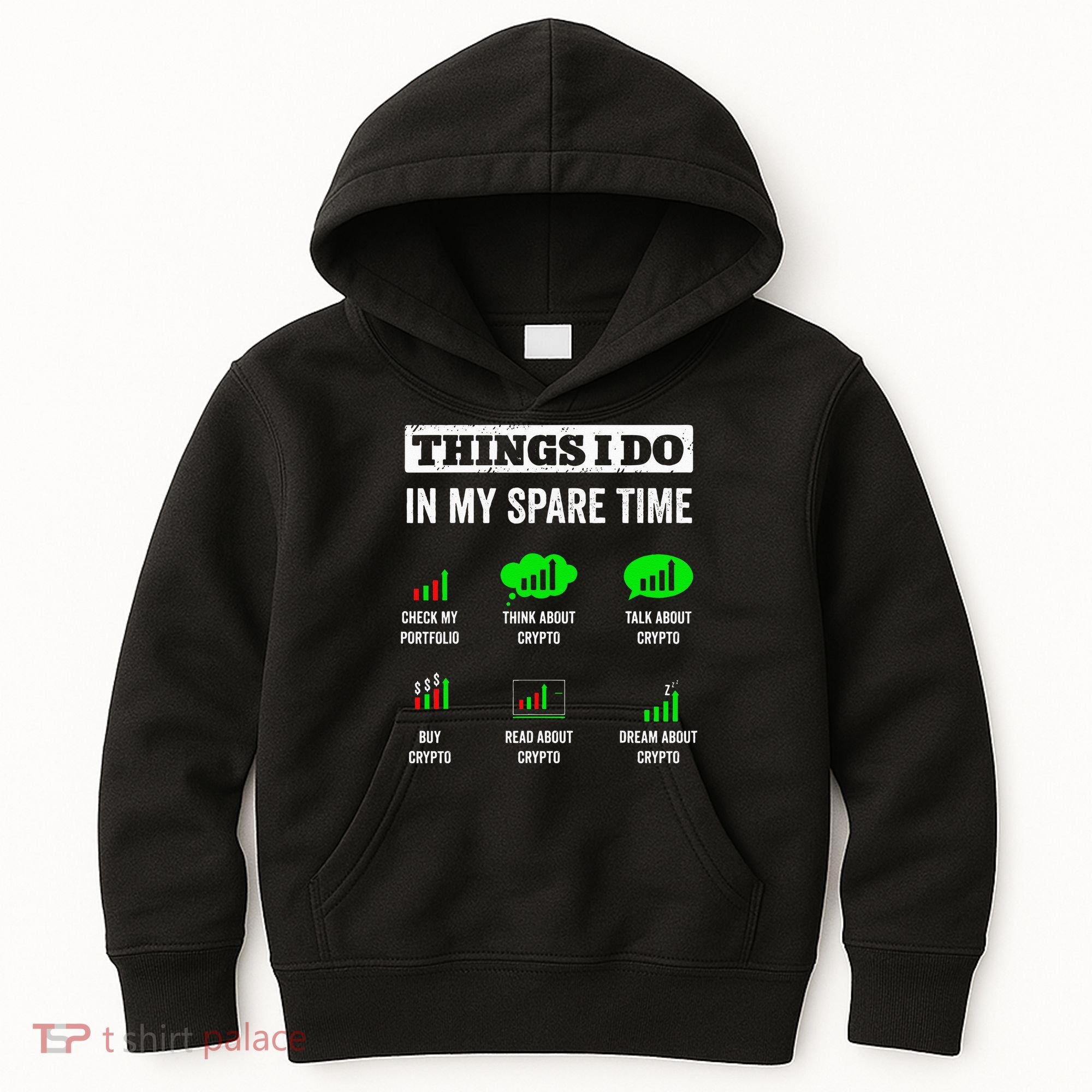 Things I Do In My Spare Time Trading Funny Crypto Investing Kids Hoodie