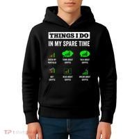Things I Do In My Spare Time Trading Funny Crypto Investing Kids Hoodie thumb 4