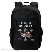 Things I Do In My Spare Time Motorcycle Biker Rider Riding Backpack thumb 0