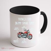 Things I Do In My Spare Time Motorcycle Biker Rider Riding Coffee Mug thumb 1