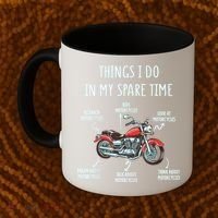 Things I Do In My Spare Time Motorcycle Biker Rider Riding Coffee Mug thumb 2