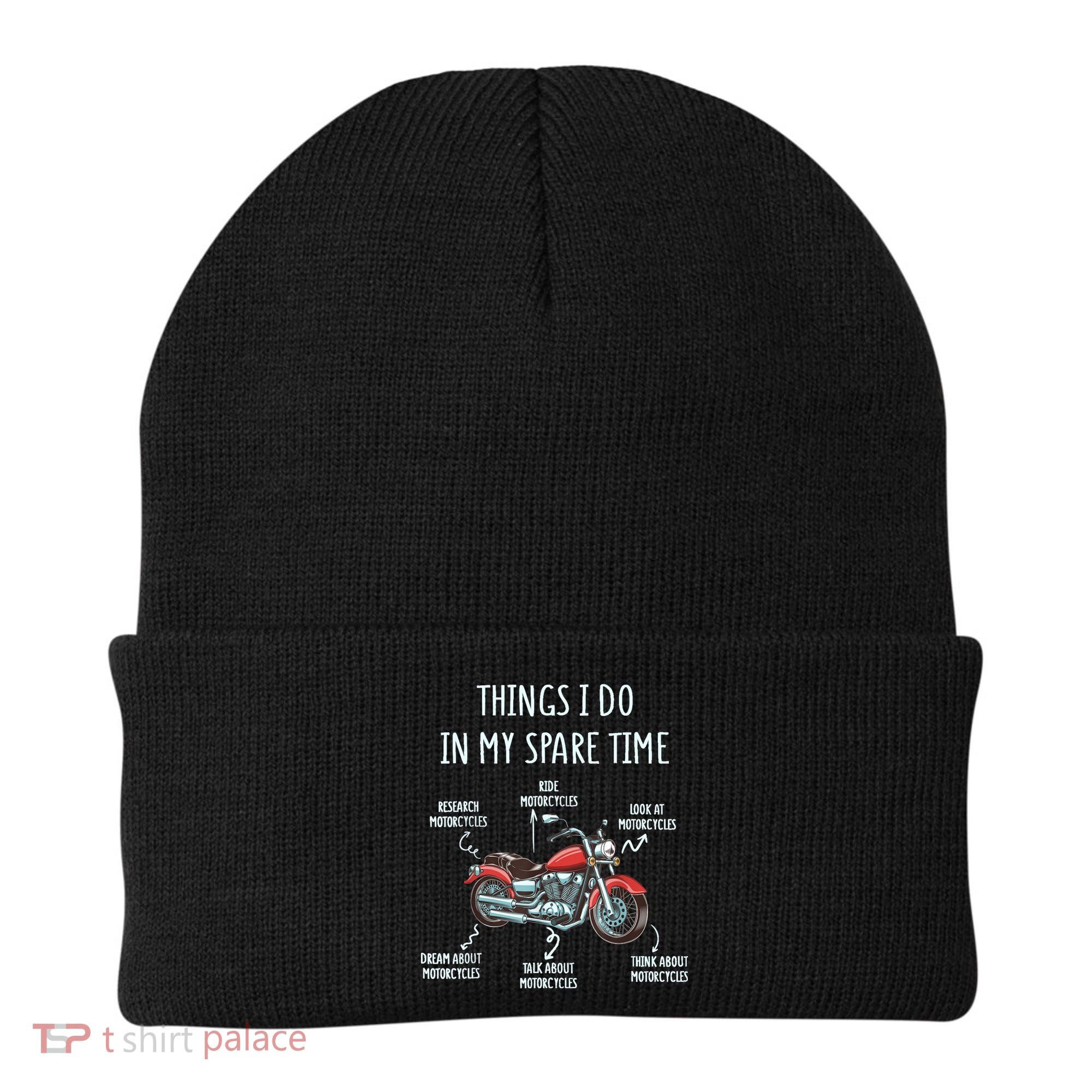 Things I Do In My Spare Time Motorcycle Biker Rider Riding Beanie