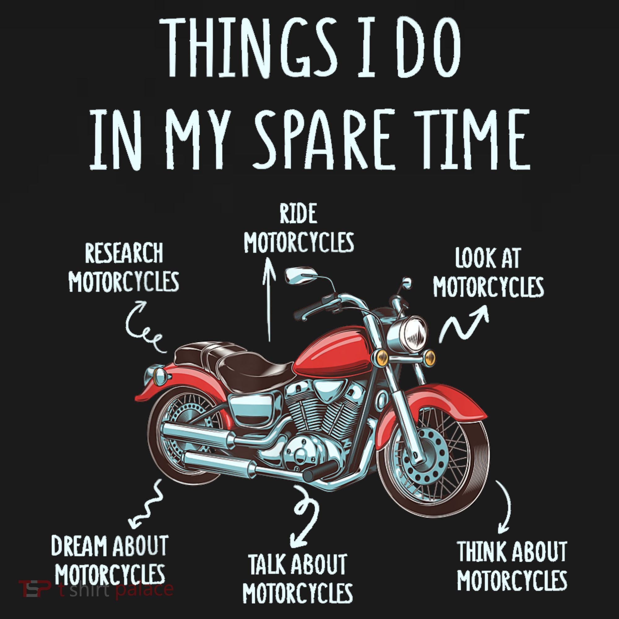 Things I Do In My Spare Time Motorcycle Biker Rider Riding Women's Hoodie